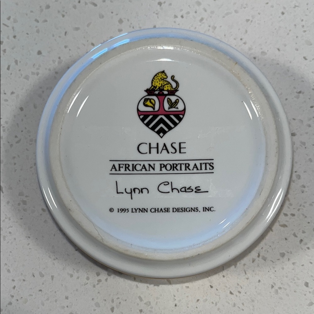 Lynn Chase Vintage 1995 African Portraits Giraffe Design Trinket Box - Picture 4 of 7